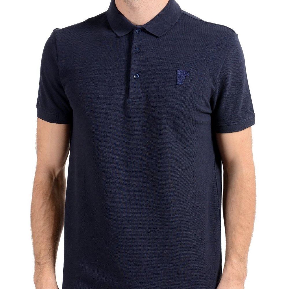 Versace Collection Men's Navy Blue Polo Shirt